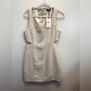7 For All Mankind Cream Mini Dress